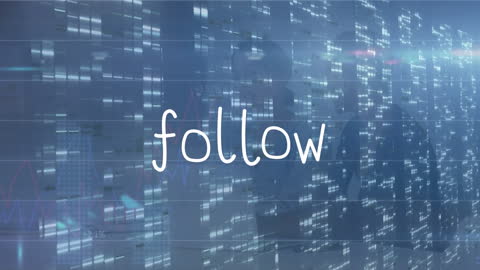 Conceptual Animation with Follow Text and Business Professionals