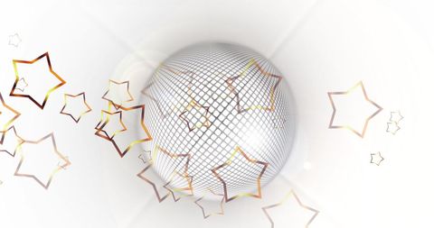 Geometric Stars Surrounded Sphere Contemporary Design - Download Free Stock Images Pikwizard.com