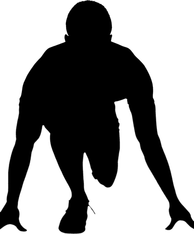 silhouette of running male athlete on transparent background - Download Free Stock Videos Pikwizard.com