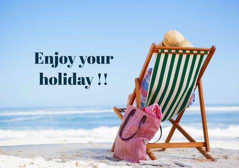 woman relaxing on beach with deck chair and sun hat - Download Free Stock Templates Pikwizard.com