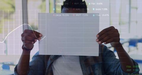 Innovative professional analyzing data insights in modern workspace