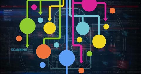 Colorful Abstract Data Interface on Padlock Overlay - Download Free Stock Images Pikwizard.com