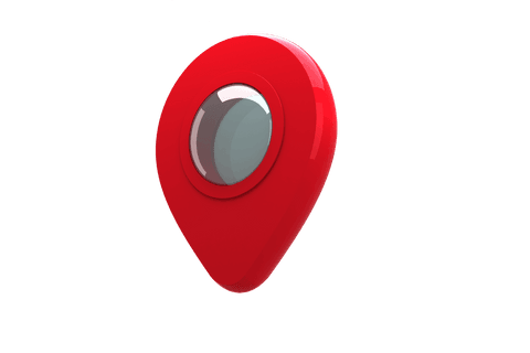 abstract red 3d locator icon on transparent background - Download Free Stock Videos Pikwizard.com