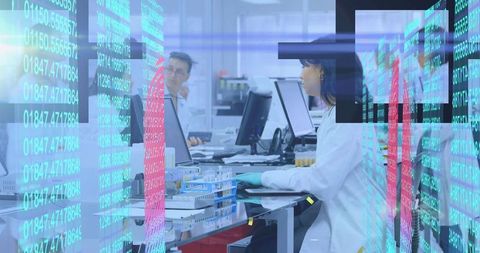Scientist Analyzing Research Data with Futuristic Holographic Interface - Download Free Stock Images Pikwizard.com