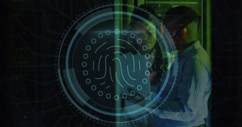 Biometric Security Discussion in Data Center - Download Free Stock Images Pikwizard.com