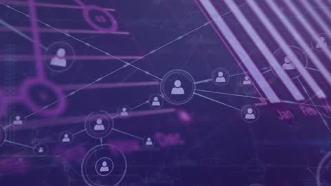 Dynamic Network Graphic with Digital Data Elements