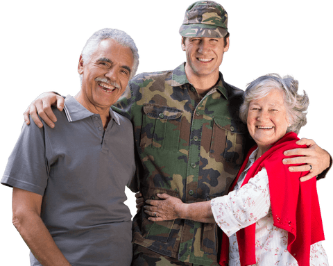 happy family embracing soldier transparent background - Download Free Stock Videos Pikwizard.com