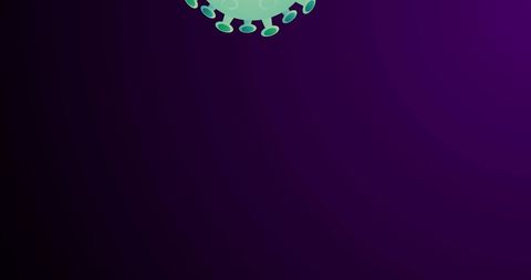 Abstract Green Virus Over Pink Cells on Vibrant Violet Background - Download Free Stock Images Pikwizard.com