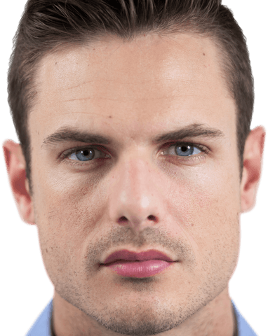 Transparent Portrait Serious Man Wearing Blue Eyes - Download Free Stock Videos Pikwizard.com