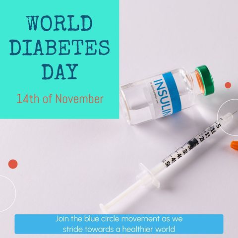 World Diabetes Day Insulin Awareness Campaign Poster - Download Free Stock Templates Pikwizard.com