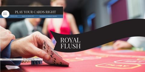 exciting casino night with royal flush moment - Download Free Stock Templates Pikwizard.com