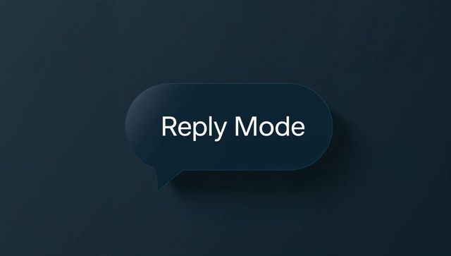 Minimal Dark Teal Reply Mode Chat Bubble UI Mockup for Messaging App Web Mobile