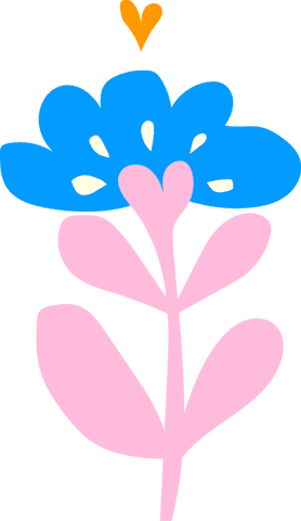minimalistic flat vector blossom with blue petals on transparent background - Download Free Stock Videos Pikwizard.com