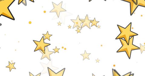 Falling Stars on White Background Celebratory Concept