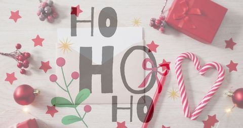 Festive Christmas Decorations with Gifts and Candy Canes - Download Free Stock Images Pikwizard.com