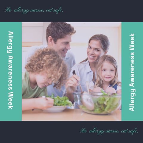 Family Promoting Allergy Awareness with Healthy Eating Habits - Download Free Stock Templates Pikwizard.com