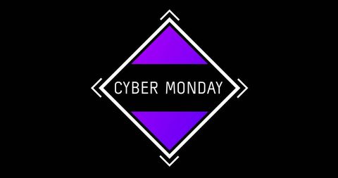 Cyber Monday Design with Purple and Black Color Theme