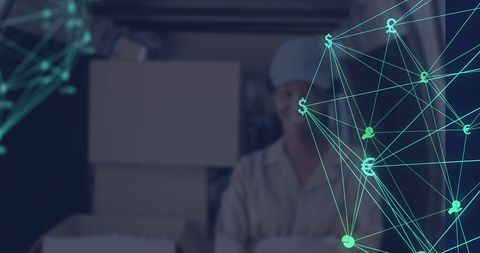 Digital network symbolizing global connectivity