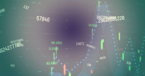 Abstract financial data graphical representation