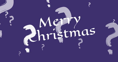 Festive Christmas Concept with Moving Question Marks