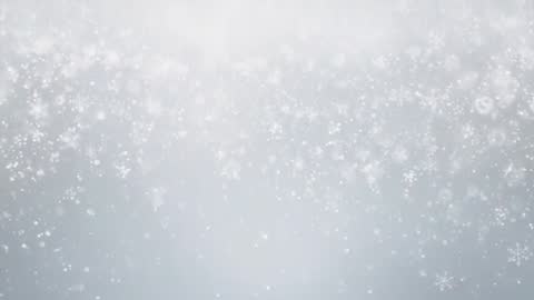 Soft Snowfall Animation Featuring Floating Snowflakes and Bokeh on Gray Gradient Loop