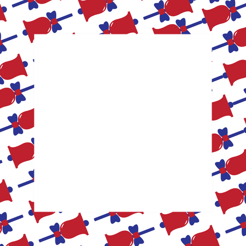 Seamless Transparent Frame with Red Bells and Blue Bows Pattern - Download Free Stock Videos Pikwizard.com