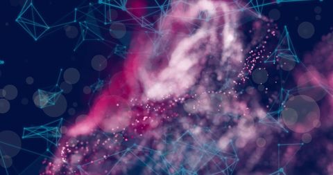 Abstract Digital Network with Dynamic Particles and Glowing Connections - Download Free Stock Images Pikwizard.com