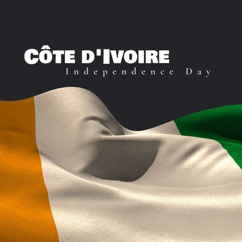 Ivory Coast Independence Day Celebration with Flag - Download Free Stock Templates Pikwizard.com