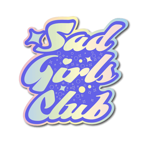 pastel gradient sad girls club design on transparent background - Download Free Stock Videos Pikwizard.com
