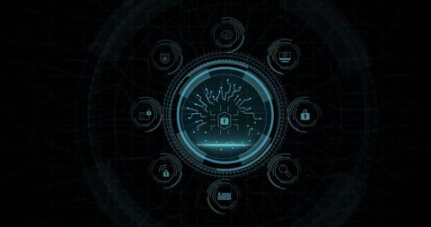 Cybersecurity Concept with Secure Digital Interface - Download Free Stock Images Pikwizard.com