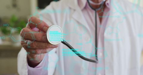 Doctor Analyzing Digital Healthcare Data with Holographic Interface - Download Free Stock Images Pikwizard.com