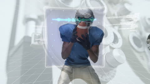 Digital Interface with American Football Player Concept