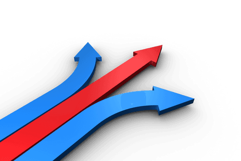 Transparent Red and Blue Arrows Facing Upward - Download Free Stock Videos Pikwizard.com