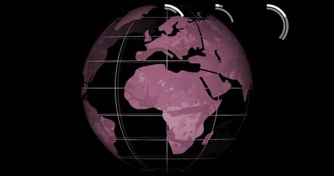 futuristic rotating digital globe on dark background - Download Free Stock Images Pikwizard.com