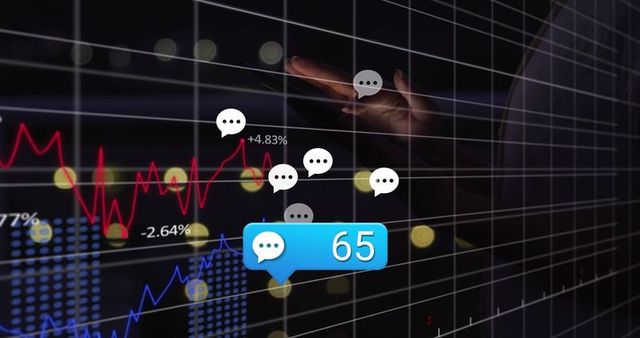 Virtual data interface with analytics and chat messaging