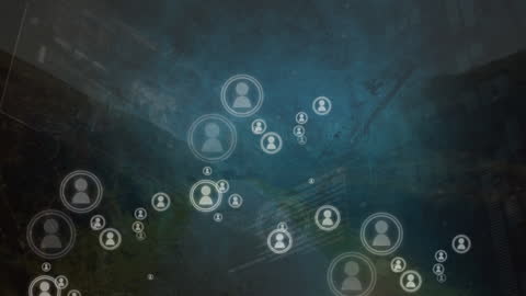 Digital Network Overlay with User Icons