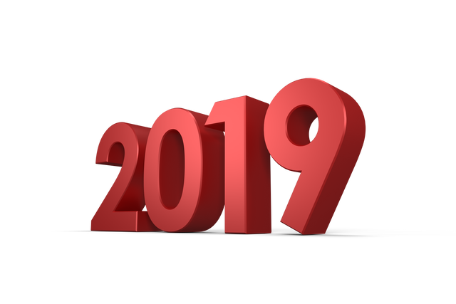 Transparent Red 3D 2019 Numbers Celebratory Design - Download Free Stock Videos Pikwizard.com