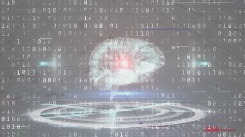 Futuristic Brain Integrating with Digital Binary Code