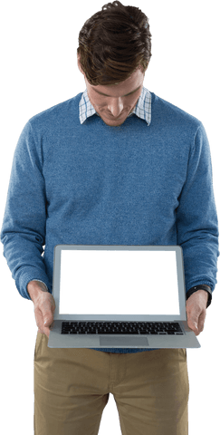 Transparent Young Professional Using Laptop Displaying Screen - Download Free Stock Videos Pikwizard.com