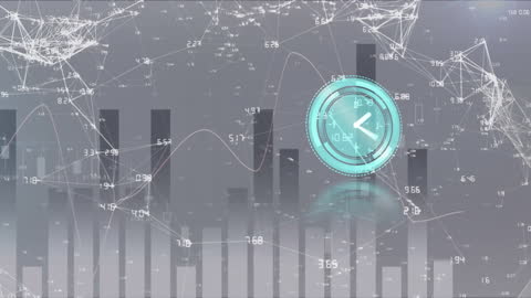 Animated Clock with Financial Data and Graphs