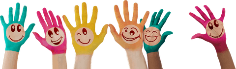Transparent Hands with Colorful Smiley Faces High Five - Download Free Stock Videos Pikwizard.com