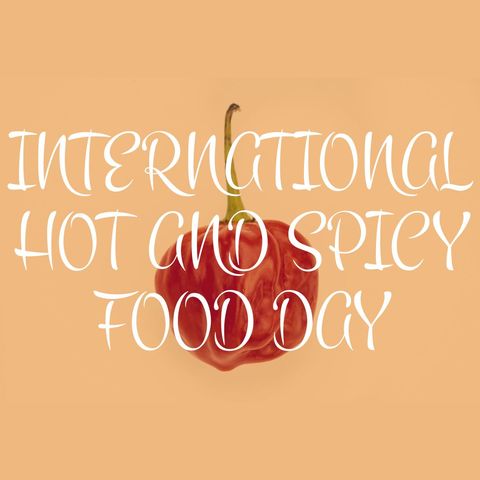 International hot and spicy food day celebration with red chili
