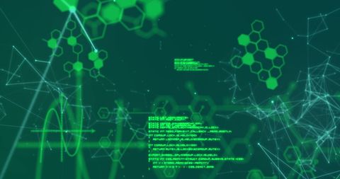 Futuristic Digital Interface with Hexagons and Lines on Black Background - Download Free Stock Images Pikwizard.com