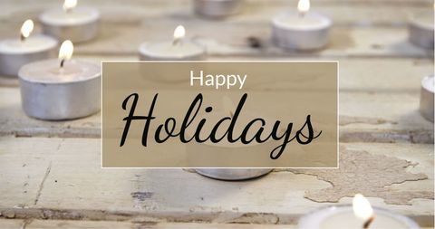 Festive Tealight Candles with Holiday Greeting - Download Free Stock Images Pikwizard.com