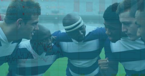Rugby Team Strategy with Digital Analytics Overlay - Download Free Stock Images Pikwizard.com