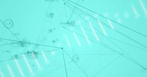 Abstract dna strand with digital connection networks