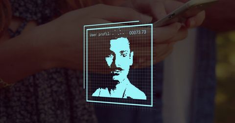 Digital profile display with smartphone user interaction