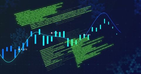 Digital Coding and Financial Stock Market Graph Analysis - Download Free Stock Images Pikwizard.com