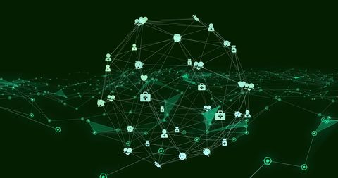 Digital Network of Connected Healthcare Symbols - Download Free Stock Images Pikwizard.com