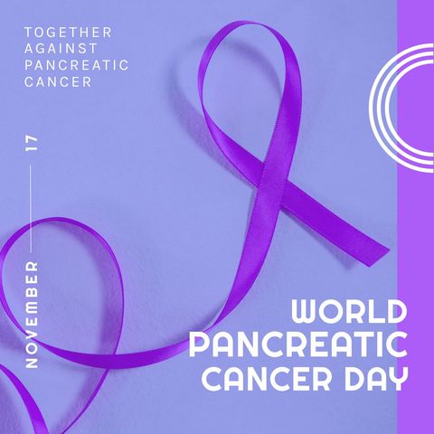 Purple Ribbon for World Pancreatic Cancer Day Awareness - Download Free Stock Templates Pikwizard.com